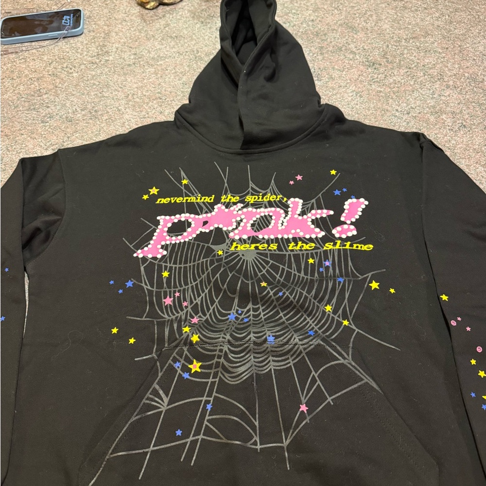 Sp5der PINK V1 hoodie size medium